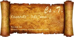Csathó Tímea névjegykártya